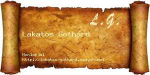 Lakatos Gothárd névjegykártya