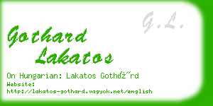 gothard lakatos business card